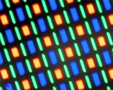 Образец расположения пикселей в экране AMOLED