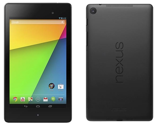 Nexus 7 2 вид спереди и сзади